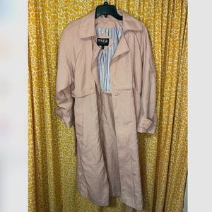 Vintage Pastel Pink Trench Coat